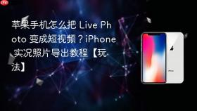 苹果手机怎么把 Live Photo 变成短视频？iPhone 实况照片导出教程【玩法】