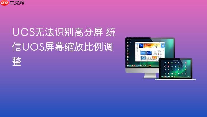 uos无法识别高分屏 统信uos屏幕缩放比例调整