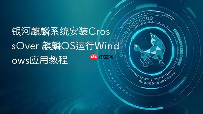 银河麒麟系统安装crossover 麒麟os运行windows应用教程