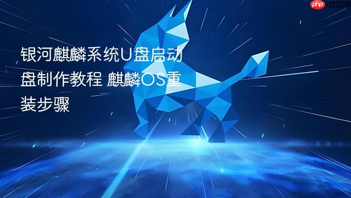 银河麒麟系统u盘启动盘制作教程 麒麟os重装步骤