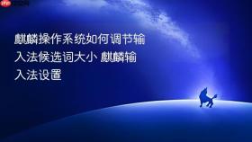 麒麟操作系统如何调节输入法候选词大小 麒麟输入法设置