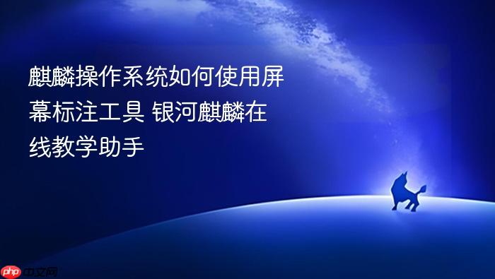 麒麟操作系统如何使用屏幕标注工具 银河麒麟在线教学助手