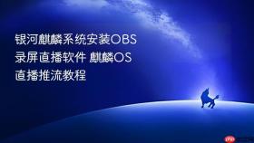 银河麒麟系统安装obs录屏直播软件 麒麟os直播推流教程
