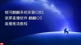 银河麒麟系统安装OBS录屏直播软件 麒麟OS直播推流教程