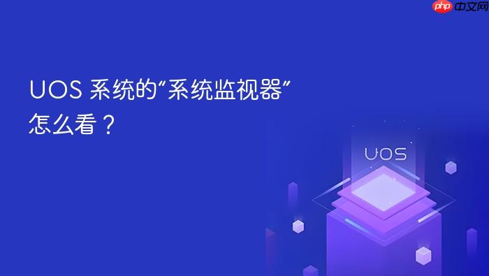 uos 系统的“系统监视器”怎么看?