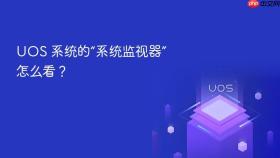 uos 系统的“系统监视器”怎么看？