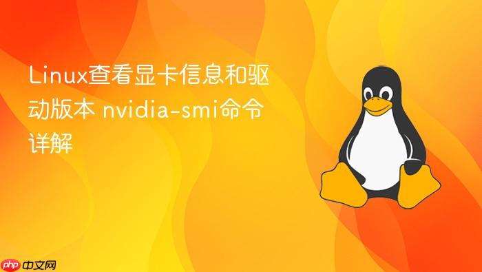 linux查看显卡信息和驱动版本 nvidia-smi命令详解
