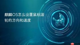 麒麟OS怎么设置鼠标滚轮的方向和速度