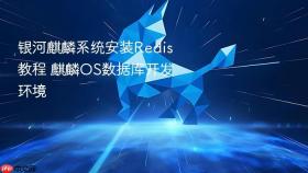 银河麒麟系统安装redis教程 麒麟os数据库开发环境