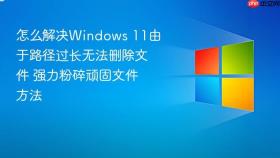 怎么解决windows 11由于路径过长无法删除文件 强力粉碎顽固文件方法