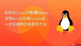 如何在linux中配置nginx支持brotli压缩 linux进一步压缩网页体积的方法
