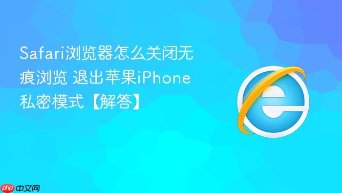 safari浏览器怎么关闭无痕浏览 退出苹果iphone私密模式【解答】