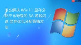 怎么解决 win11 显存分配不当导致的 3a 游戏闪退 显存优化分配策略方法