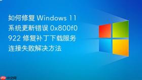 如何修复 windows 11 系统更新错误 0x800f0922 修复补丁下载服务连接失败解决方法