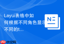 Layui表格中如何根据不同角色显示不同的tool工具栏按钮
