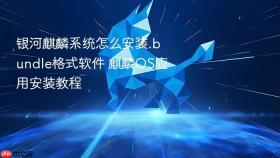 银河麒麟系统怎么安装.bundle格式软件 麒麟os应用安装教程