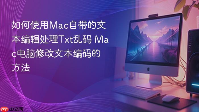 如何使用mac自带的文本编辑处理txt乱码 mac电脑修改文本编码的方法