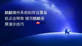 麒麟操作系统如何设置鼠标点击特效 银河麒麟录屏演示技巧