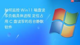 如何监控 win11 磁盘读写负载具体进程 定位占用 c 盘读写的后台静默软件