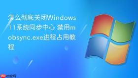 怎么彻底关闭windows 11系统同步中心 禁用mobsync.exe进程占用教程