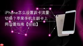 iPhone怎么设置双卡流量切换？苹果手机主副卡上网设置指南【经验】