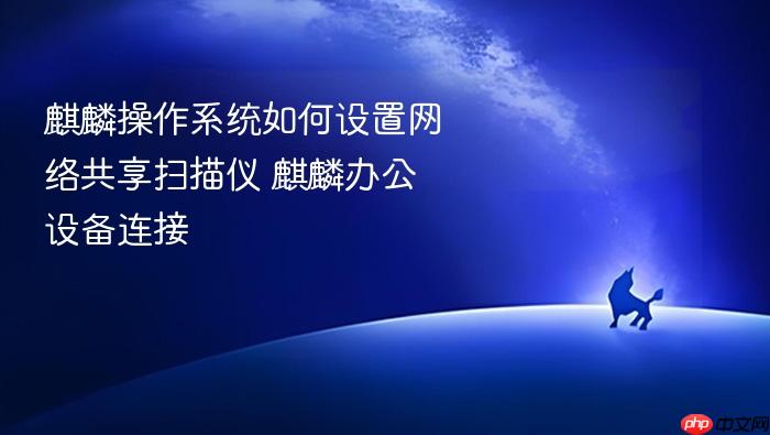 麒麟操作系统如何设置网络共享扫描仪 麒麟办公设备连接