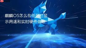 麒麟os怎么在任务栏显示网速和实时硬件信息