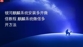 银河麒麟系统安装多开微信教程 麒麟系统微信多开方法