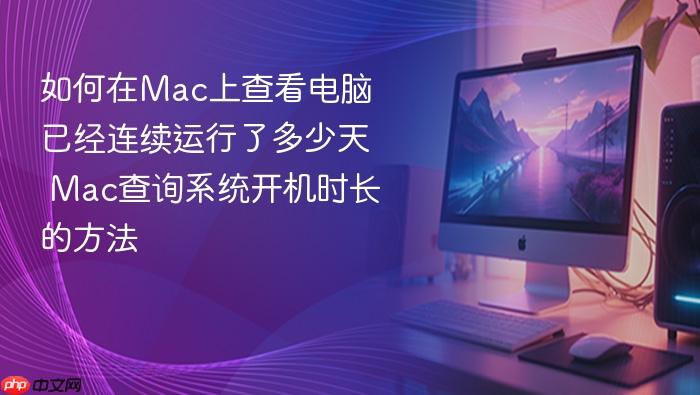 如何在mac上查看电脑已经连续运行了多少天 mac查询系统开机时长的方法