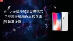 iPhone误开启黑白屏模式？苹果手机颜色反转与滤镜恢复设置