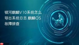 银河麒麟V10系统怎么导出系统日志 麒麟OS故障排查