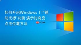 如何开启windows 11“辅助光标”功能 演示时高亮点击位置方法
