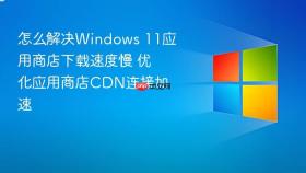 怎么解决Windows 11应用商店下载速度慢 优化应用商店CDN连接加速