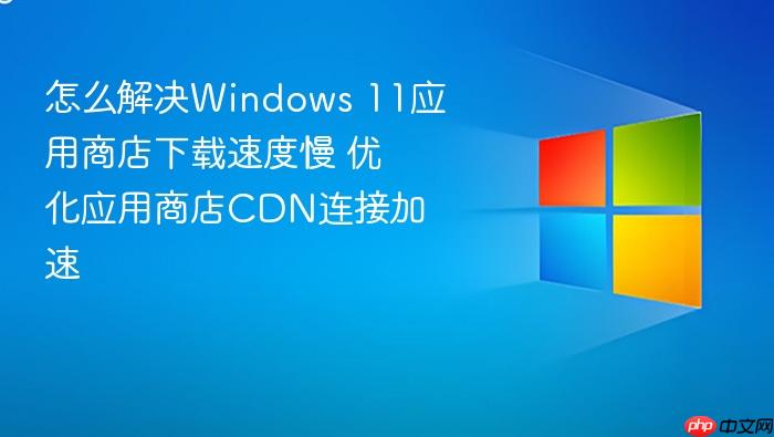 怎么解决windows 11应用商店下载速度慢 优化应用商店cdn连接加速