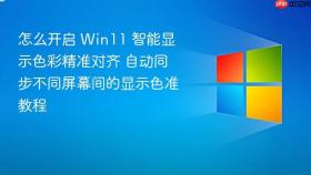 怎么开启 win11 智能显示色彩精准对齐 自动同步不同屏幕间的显示色准教程