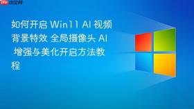 如何开启 win11 ai 视频背景特效 全局摄像头 ai 增强与美化开启方法教程