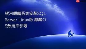 银河麒麟系统安装SQL Server Linux版 麒麟OS数据库部署