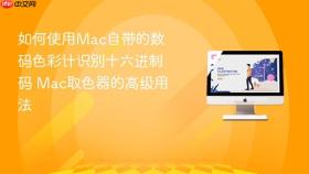 如何使用mac自带的数码色彩计识别十六进制码 mac取色器的高级用法