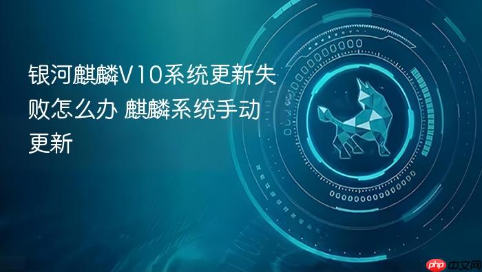 银河麒麟v10系统更新失败怎么办 麒麟系统手动更新