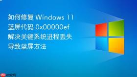 如何修复 windows 11 蓝屏代码 0x00000ef 解决关键系统进程丢失导致蓝屏方法