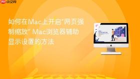 如何在Mac上开启“网页强制缩放” Mac浏览器辅助显示设置的方法