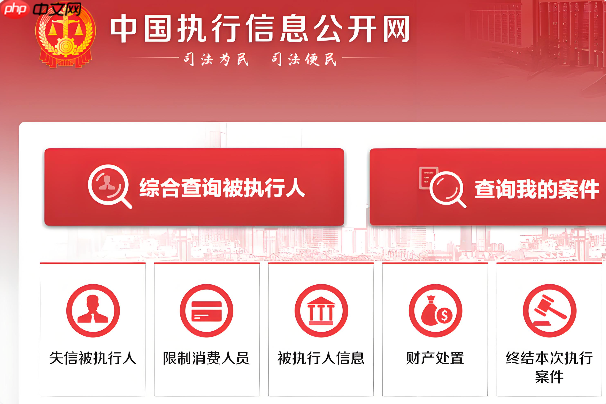 中国执行信息公开网查询官网入口 个人企业被执行人查询