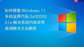 如何修复 windows 11 系统蓝屏代码 0x0000001e 解决系统内核异常崩溃解决方法教程
