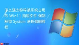 怎么强力粉碎被系统占用的 win11 顽固文件 强制解锁 system 进程强删教程