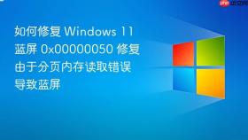 如何修复 windows 11 蓝屏 0x00000050 修复由于分页内存读取错误导致蓝屏