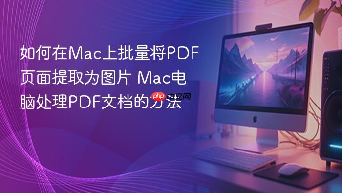 如何在mac上批量将pdf页面提取为图片 mac电脑处理pdf文档的方法