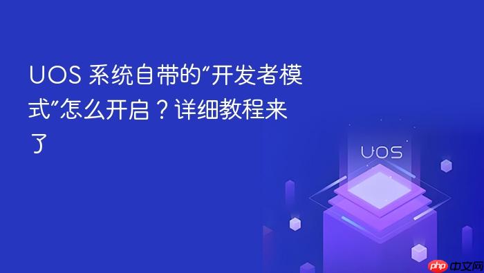 uos 系统自带的“开发者模式”怎么开启?详细教程来了