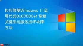 如何修复windows 11蓝屏代码0x00000ef 修复关键系统服务损坏故障方法