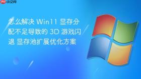 怎么解决 win11 显存分配不足导致的 3d 游戏闪退 显存池扩展优化方案