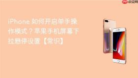 iphone 如何开启单手操作模式?苹果手机屏幕下拉悬停设置【常识】